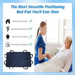 Medical Moving Bed Pad with Reinforced Handles Waterproof Reusable for Hospital