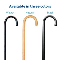 Wooden Walking Cane, round Handle Wood Cane with Natural Ash Finish and Rubber T