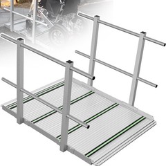 3FT Wheelchair Ramp with Handrails 36″ Extra Wide Aluminum Threshold Ramp 800lbs