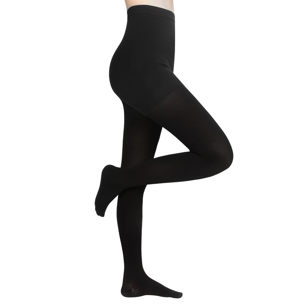 Compression Pantyhose Stockings for Women Men, 20-30 mmHg Closed Toe Waist Hi…