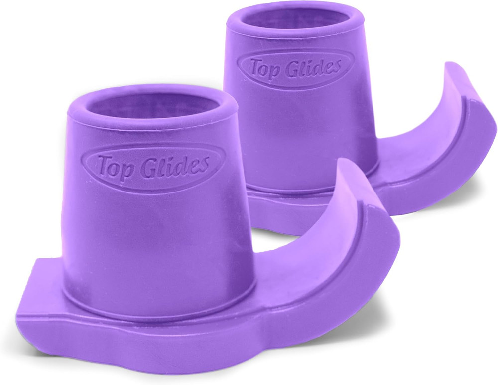 Top Glides Duraski Extra Durable Walker Glide Skis for 1 1/8 Inch Tubes (Purple)