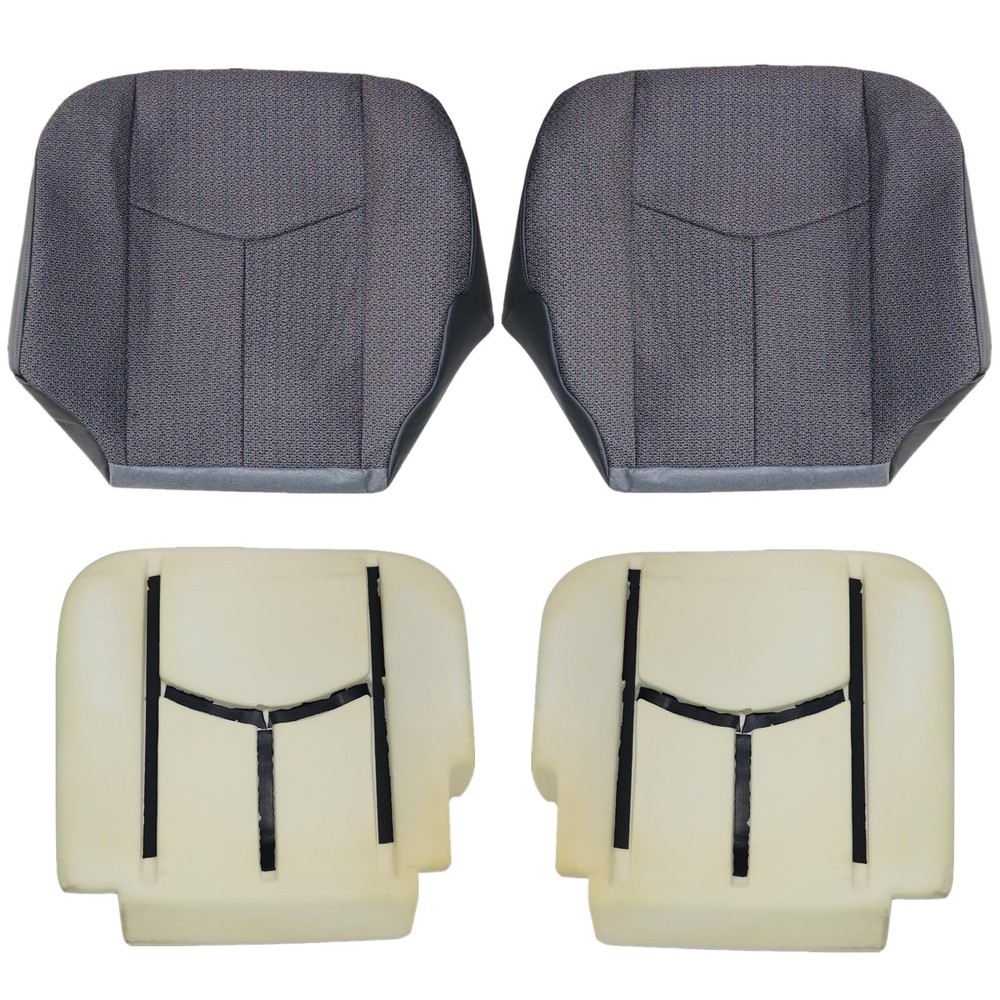 Dark Gray Replacement Cloth Seat Driver & Passenger Side Bottom & Foam Cushion