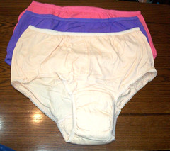 SEA CARE PLUS 2X LOT 3 MULTI COTTON STRETCH INCONTINENCE UNDERWEAR PANTIES BRIEF