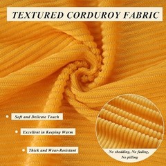 Set of 4 Chair Cushions for Dining Chairs 18″ x 18″ Corduroy 18 * 18 Yellow