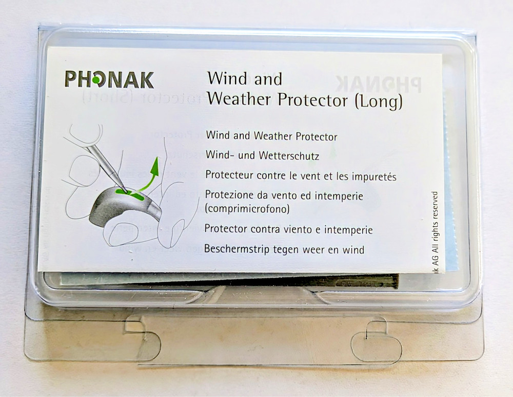 NEW Phonak Wind & Weather Protector (Long) Exchange Kit REF 054-0310 2 Pack OEM