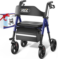 Walkers for Seniors, Z21 Rollator Walker with Seat Supports 350Lb, 8″ Big Wheels