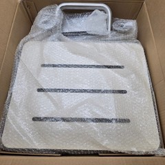 18x16in Wall Mount Folding Shower Seat ADA 400lb White Phenolic
