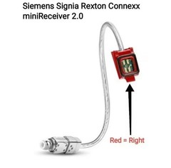 MiniReceiver 2.0 Hearing Aids – Compatible with Siemens & Miracle-Ear, Red Right
