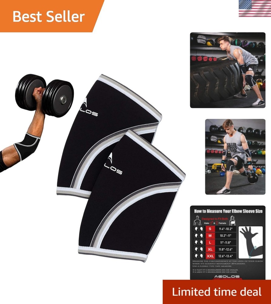 Compression Elbow SleevesPair, 5mm Neoprene Elbow Barces for Weightlifting Po…