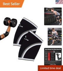Compression Elbow SleevesPair, 5mm Neoprene Elbow Barces for Weightlifting Po…