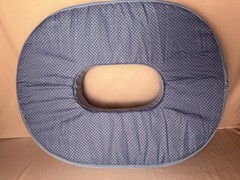 Blue Donut Seat Cushion Ergonomic Center Cutout Removable Zip Cover
