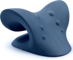 Compact Dark Blue Neck Stretcher for Quick Pain Relief – Ergonomic and Portable