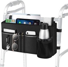 Large Walker Tote Bag Folding Walker Attachment Storage Basket Mobility Aid Acce