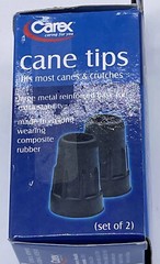 Carex Cane Tips A725-11, Set of 2 – Gray – NEW
