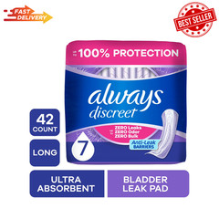 Always Discreet Incontinence Pads For Women Ultimate Extra Absorbency Long 42