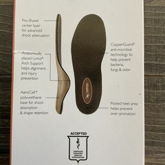 Aetrex L420 Compete Orthotics Insoles Women’s Size 11 For Flat & Low Arches