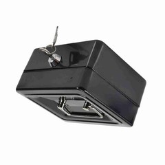 1Pc Mini Portable Iron Petty Lockable Cash Money Safe Security Box