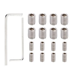 Penitue 18pcs Refrigerator Freezer Door 0.59 inches x 1.97 inches, Silver