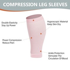 Plus Size Compression Leg Sleeves for Wide Calf 15-20mmHg Knee High Support
