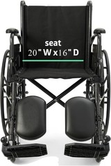 20-Inch Wheelchair Replacement Seat, Replacement Parts with Hardware, Nylon S…