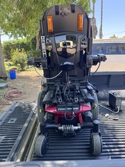Quantum Q6 Edge Power Wheelchair, 6-Wheel Red/Black, Joystick Control, 300W