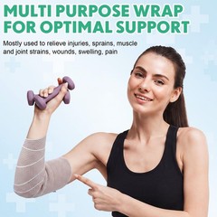 20 Pack Elastic Bandage Wraps 2″-6″ Stretchable Compression for Legs, Knees, Wri