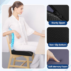 Seat Cushion for Tailbone Pain Relief, Office Chair Cushion, Chair Pad, Memory F