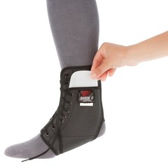 Ankle Lok Reinforced Laced Ankle Brace Stays High Support Sports Black Large