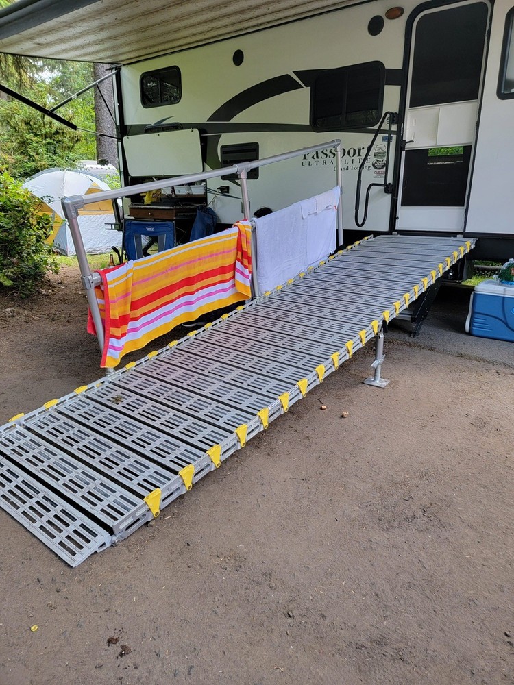 Roll-A-Ramp Portable Aluminum Roll-Up Ramp 22in wide 9ft long 1000lb ADA