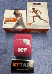 KT Tape Original Precut Athletic Tape for Pain Relief 20 Strips 10 in Pink 3 PK