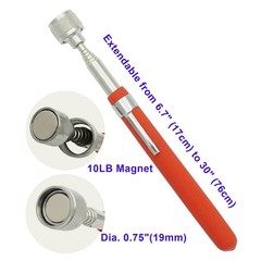 Magnetic Pickup Tool Set, 10LB Extendable Magnet Stick, Flexible Magnetic Fla…