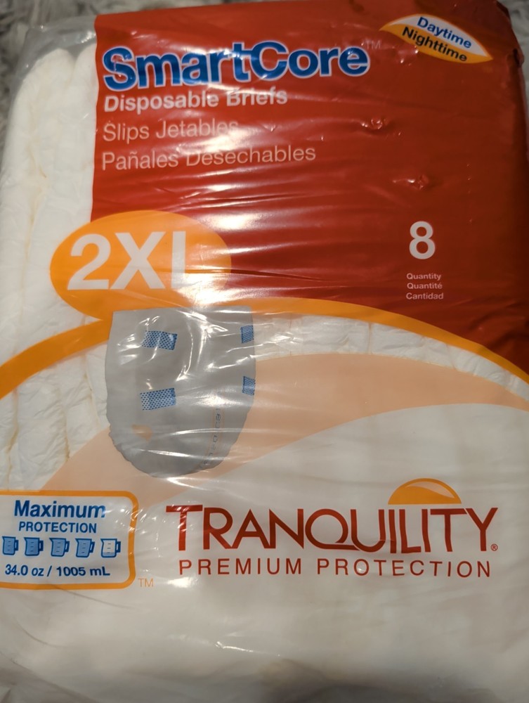 Tranquility SmartCore Brief, Adult diapers LARGE, 2XL, XXL, Breathable