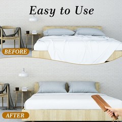 Mattress Lifter & Bed Sheet Tucker Tool Set, Acacia Wood for Changing Sheets .
