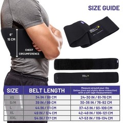 Everyday Medical Broken Rib Brace for Men & Small/Medium (Pack of 1), Black