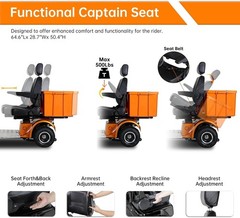 1000W 4-Wheel Heavy Duty Seniors Mobility Scooter 48V 20Ah 15 mph 33 Miles 500lb