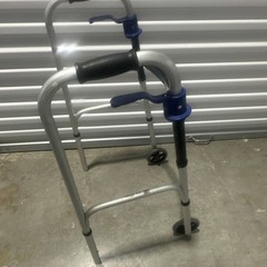 Drive 2-Wheel Adjustable Height Aluminum Walking Frame Silver/Black/Blue