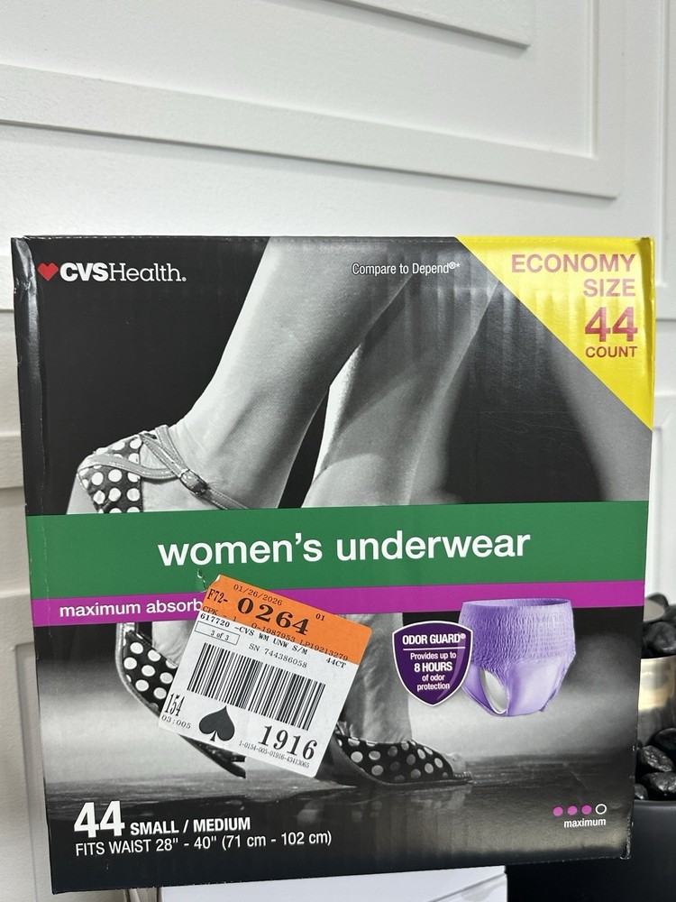 CVS Health Women’s Maximum Absorbency Underwear Small/Medium 44 Count