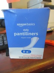 Amazon Basics 50 Count Daily Pantiliner Pads for Women Unscented