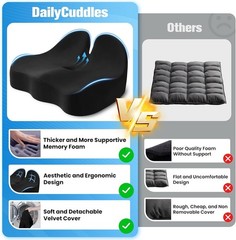 Cushion Lab Patented Pressure Relief Seat Cushion for Long Sitting Hours