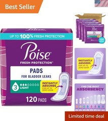 Ultimate Comfort 3 Drop Incontinence Pads – Odor Control & 12 Hours of Freshness