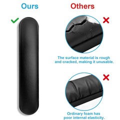Wheelchair Armrest Pads Replacement Arm Support Cushion Black Pair Universal Fit
