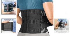 Durable Adjustable Back Brace for Enhanced Lumbar Support | Size M for Men/Women