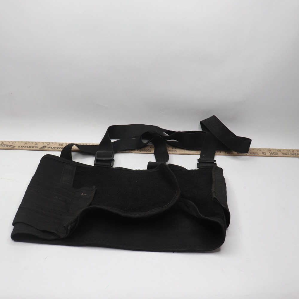 Adjustable Back Brace Lumbar Support Belt with Suspenders – Used