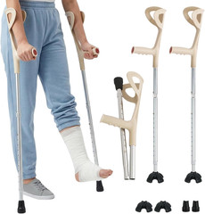Forearm Crutches for Adults Adjustable Aluminum Pair Lightweight Support