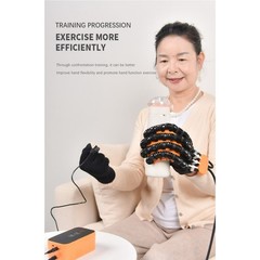 Robotic Hand Training Glove Rechargeable Individual Finger Exercise Portable