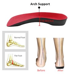 3/4 Orthotic Shoe Insoles Inserts Flat Feet High Arch Support Plantar Fasciitis