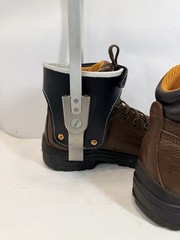 ORTHOPEDIC MENS LEG ANKLE POLIO BRACE METAL FRAME STEEL TOE SIZE 10W