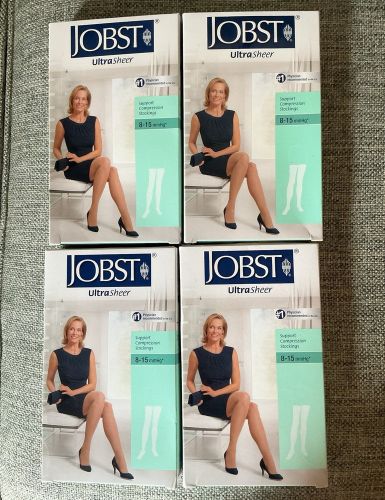 JOBST UltraSheer Support Compression Socks/Hose 8-15 mmHg Black/Beige