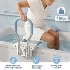 Shower Chair with Bathtub Handrail,Up to 400lbs Capacity