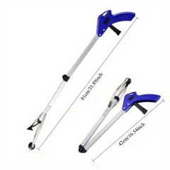 2Packs Garbage Picking Tool 81cm/ 32Inch Long Hand Picker Aluminum